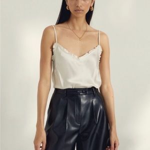 Wilfred Silk Ruffle Cami in Ivory
